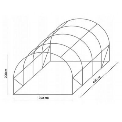 ALDOTRADE Fóliovník zahradní 4x2,5x2m