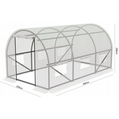 ALDOTRADE Fóliovník zahradní bílý 3x2x2m