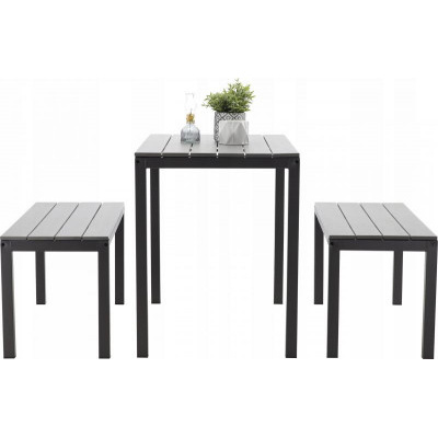 Set zahradního nábytku Garden šedý, 3 ks