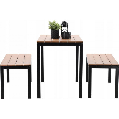 Set zahradního nábytku Garden hnědý, 3 ks