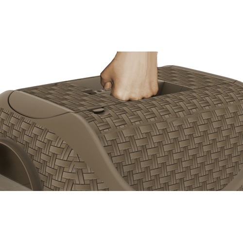 ALDOTRADE Krytá toaleta pro kočky Rattan 42x50,5x40cm