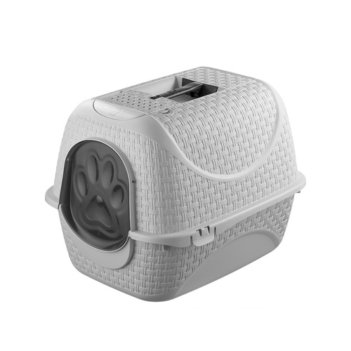 ALDOTRADE Krytá toaleta pro kočky Rattan 42x50,5x40cm