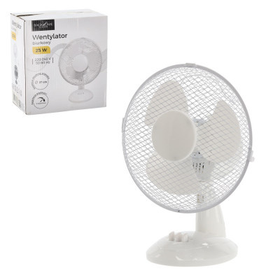 Stolní ventilátor bílý 25W