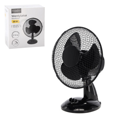 Stolní ventilátor černý 25W