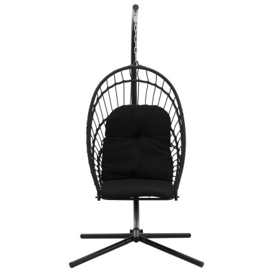 Skládací závěsné křeslo ERIS černé