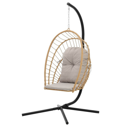 Skládací závěsné křeslo ERIS hnědé