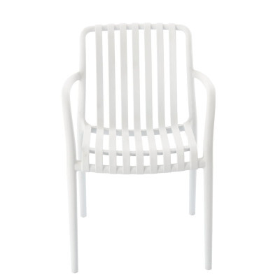 Zahradní židle 45,5x57x45/81 cm, bílá, nosnost 110 kg
