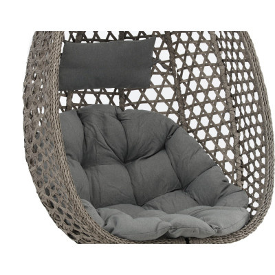 Skládací závěsné křeslo šedé 103x95x185 cm