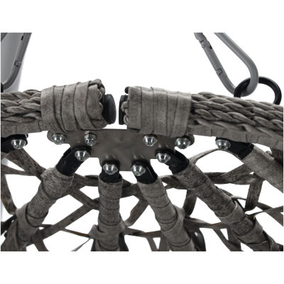 Skládací závěsné křeslo šedé 103x95x185 cm