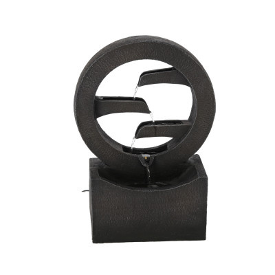 Zahradní fontána prsten 34x16x47,8 cm s LED