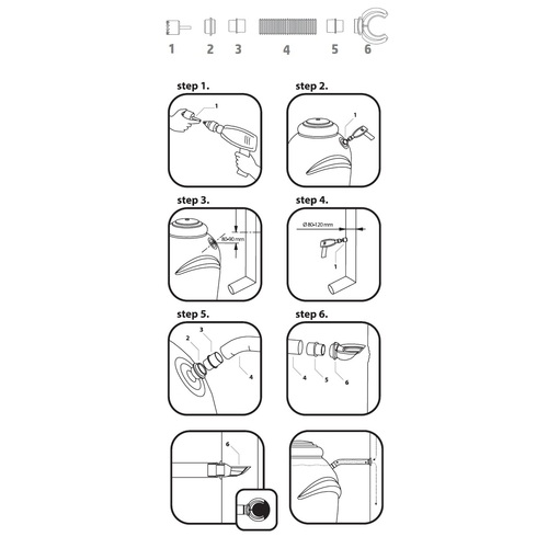 Hadice k sudu na dešťovou vodu, sběrač k okapu 