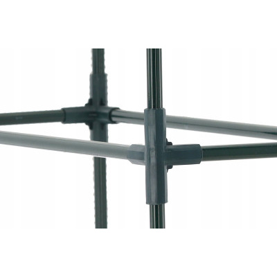 ALDOTRADE Zahradní fóliovník s policemi 140x140x200cm bílý