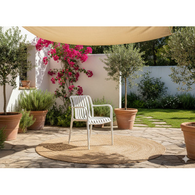 Zahradní židle 45,5x57x45/81 cm, bílá, nosnost 110 kg