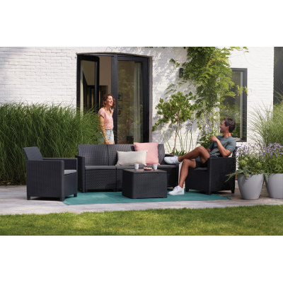 Keter zahradní set Claire 5 grafit