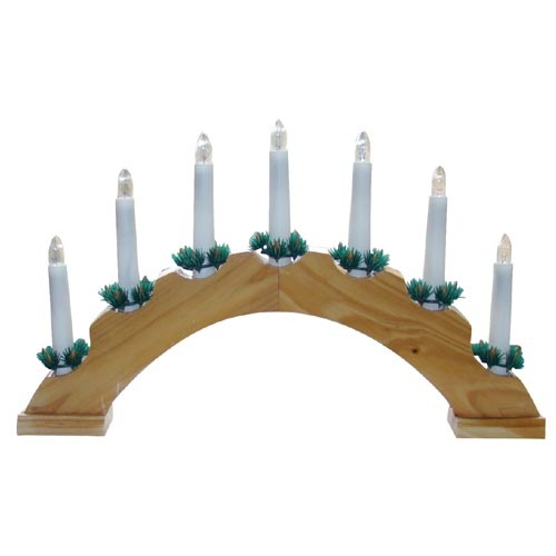 Svícen vánoční oblouk - 7 svíček