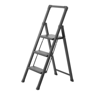 Schůdky jednostranné SLIM 3, černé, nosnost 150kg