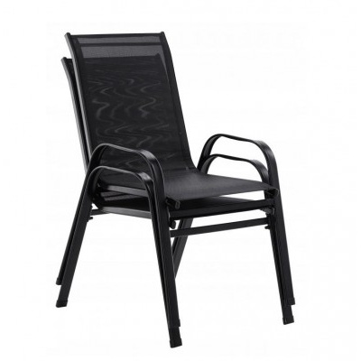 Zahradní židle STELA černá, set 2ks