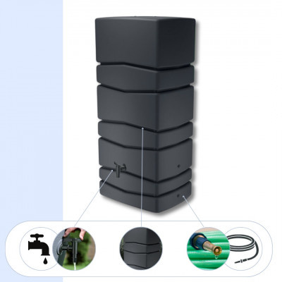 Sud na dešťovou vodu AQUA TOWER 650l antracit