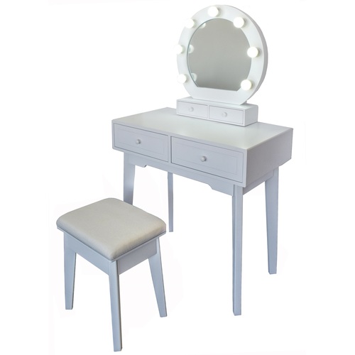ALDOTRADE Kosmetický stolek se zrcadlem Vanessa 75x40x130 cm