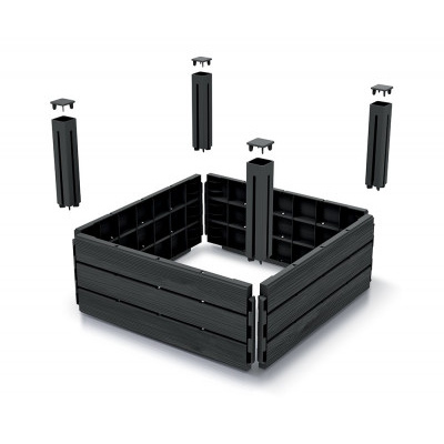 Vyvýšený záhon 2 ks BASE PLANT 75,6 cm - antracit