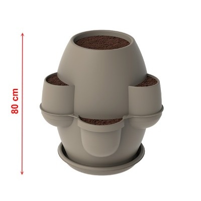 Velký okrasný květináč petrželák OASI cappuccino