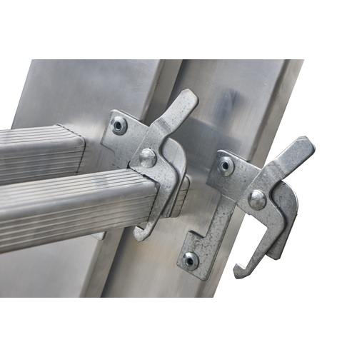 ALDOTRADE Hliníkový žebřík 3x9 příček PROFI třídílný